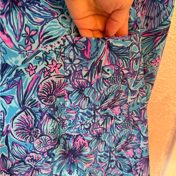Lilly Pulitzer Luxletic Skort in Blue and Pink - Picture 7 of 10